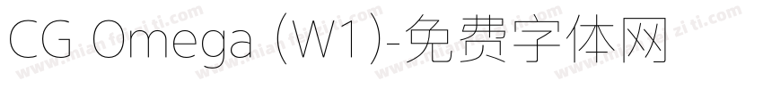 CG Omega (W1)字体转换